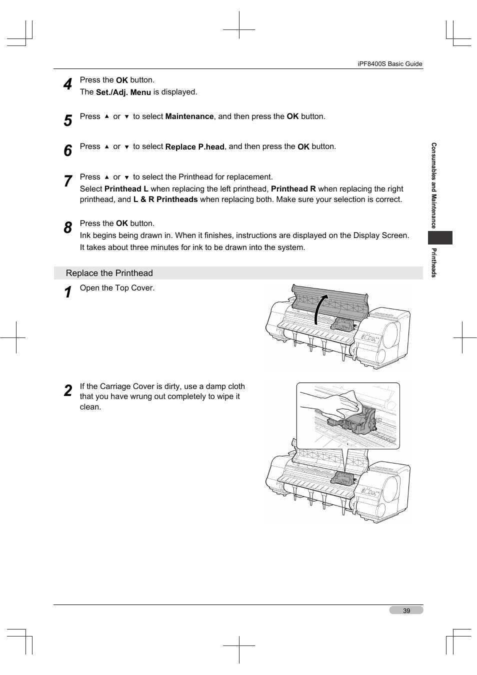 Canon imagePROGRAF iPF8400S User Manual | Page 39 / 160