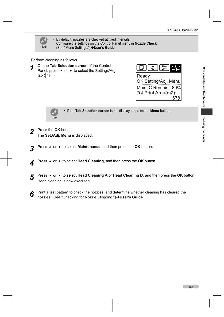 Canon imagePROGRAF iPF8400S User Manual | Page 59 / 160