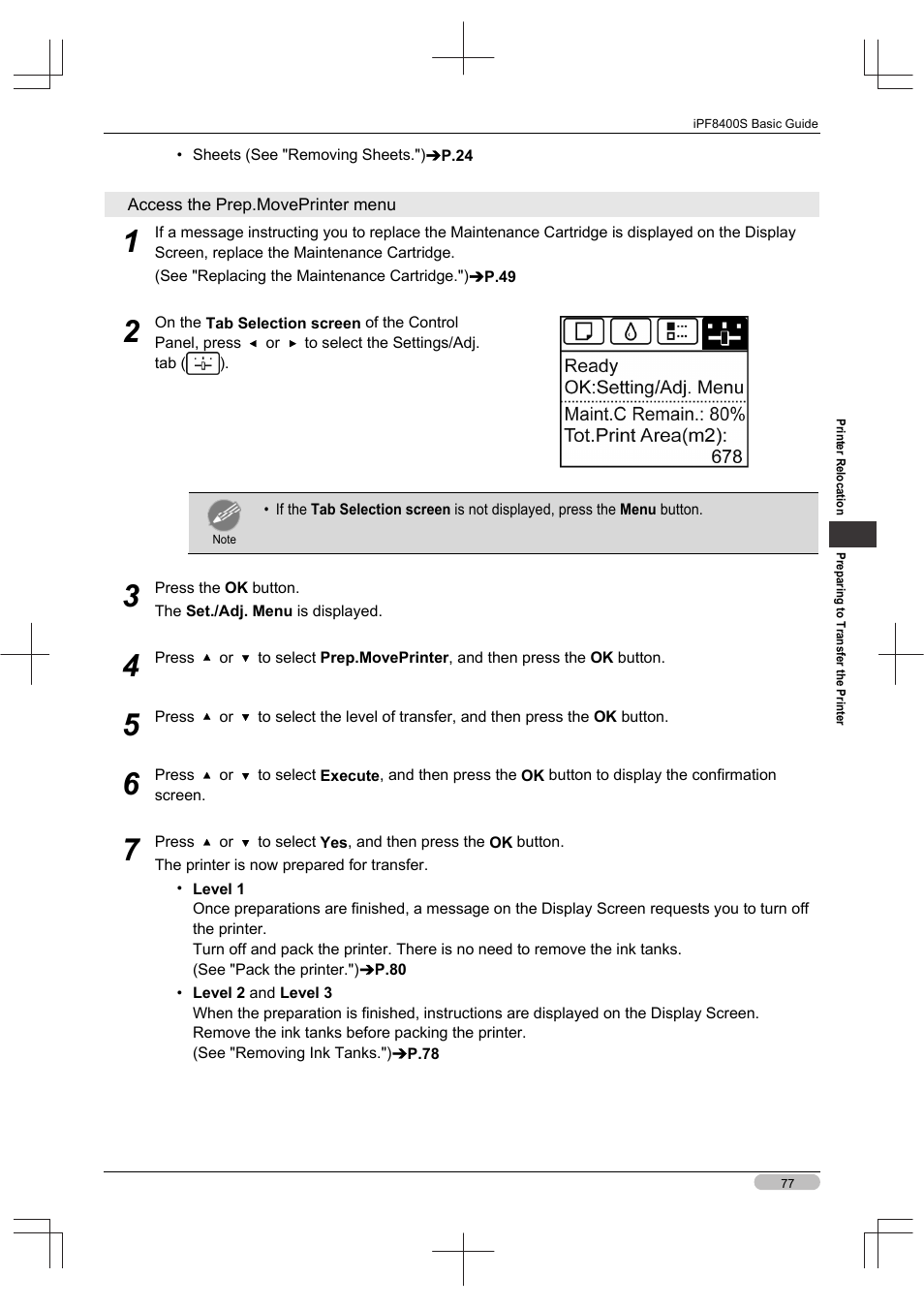 Canon imagePROGRAF iPF8400S User Manual | Page 77 / 160