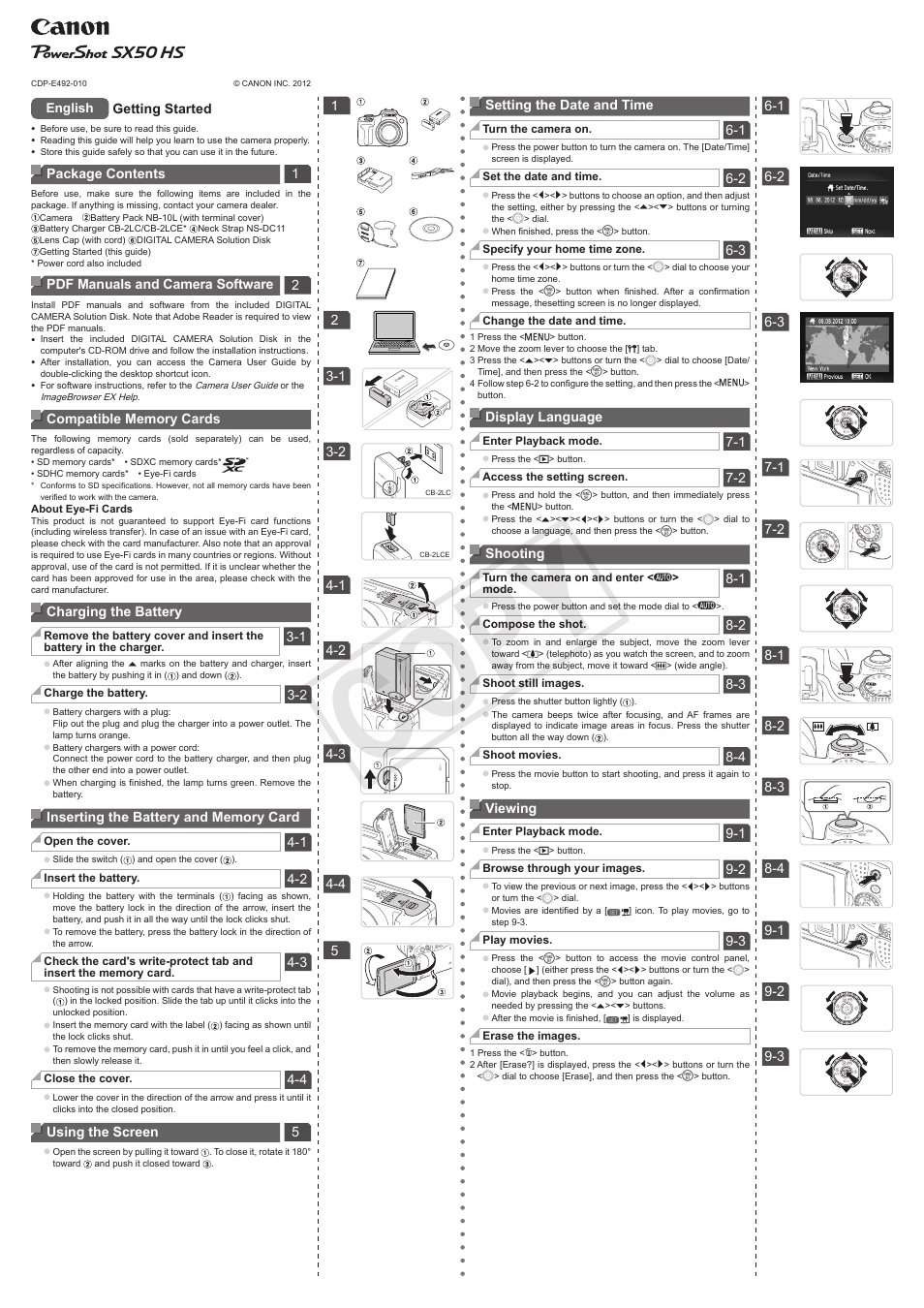 Canon PowerShot SX50 HS User Manual | 2 pages