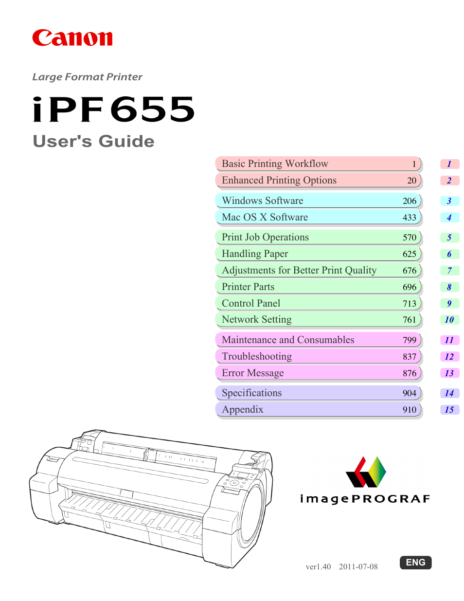 Canon imagePROGRAF iPF655 User Manual | 948 pages