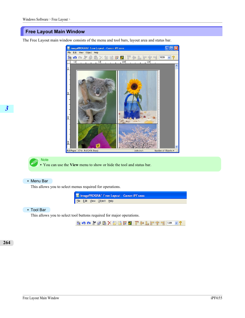 Free layout main window | Canon imagePROGRAF iPF655 User Manual | Page 280 / 948