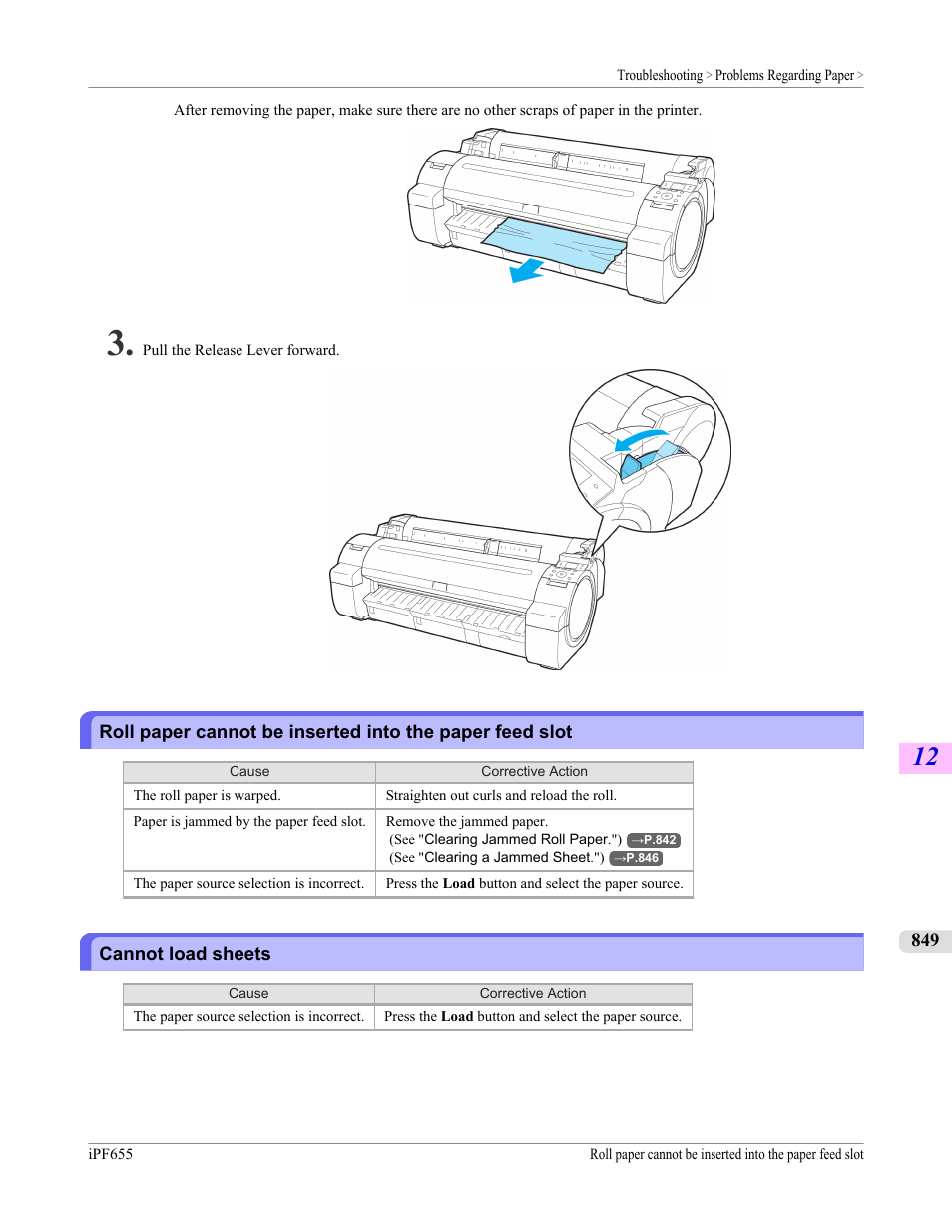 Cannot load sheets | Canon imagePROGRAF iPF655 User Manual | Page 865 / 948