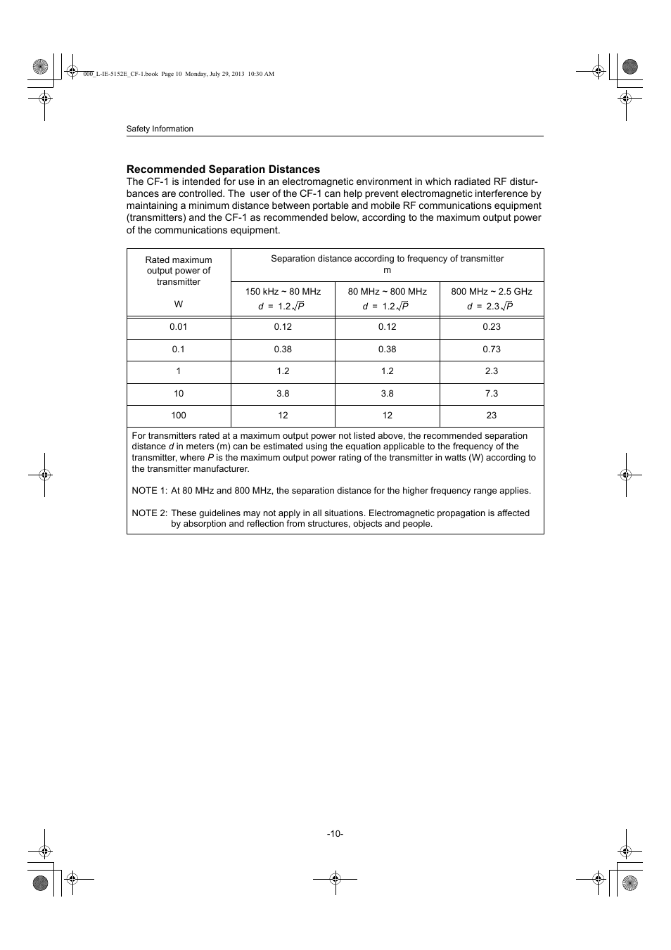 Canon CF-1 User Manual | Page 10 / 64