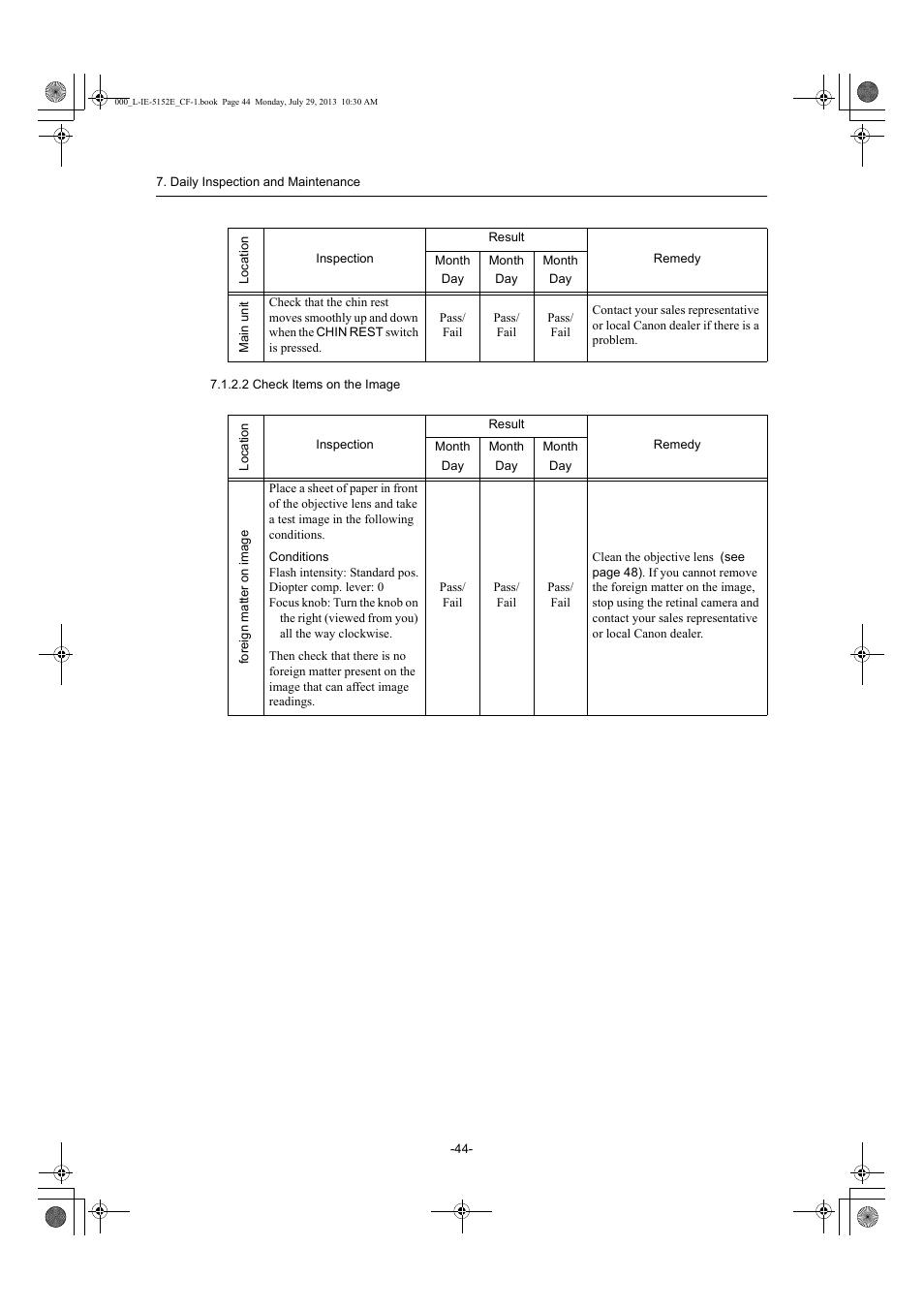 2 check items on the image | Canon CF-1 User Manual | Page 44 / 64