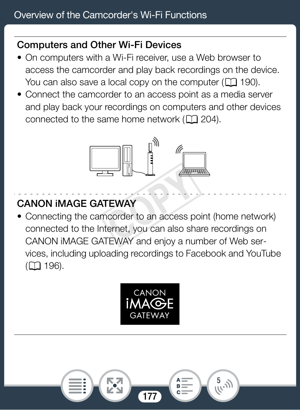 Cop y | Canon VIXIA mini X User Manual | Page 177 / 310