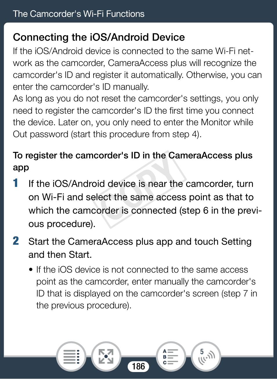 Cop y | Canon VIXIA mini X User Manual | Page 186 / 310