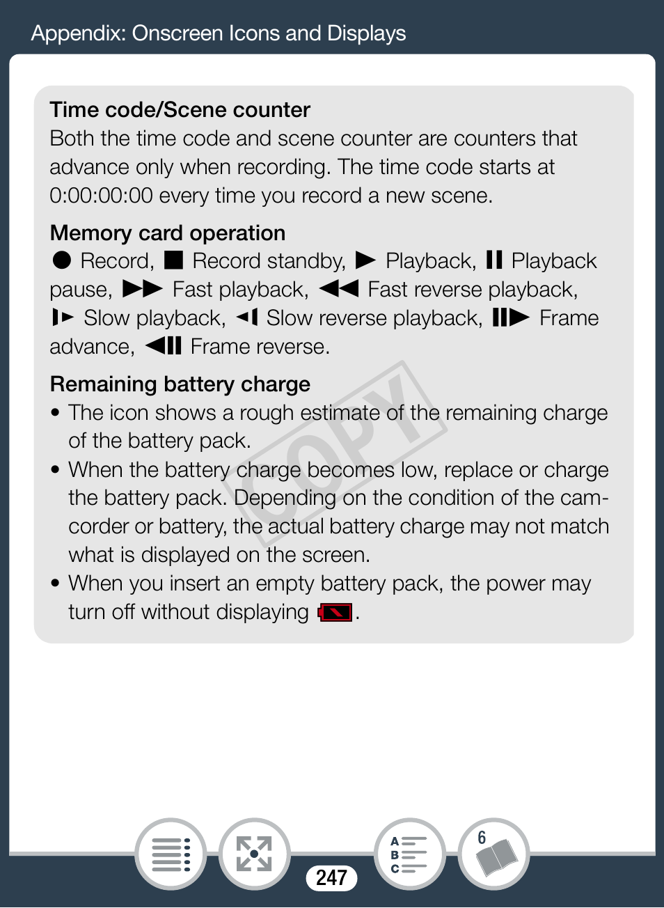 Cop y | Canon VIXIA mini X User Manual | Page 247 / 310