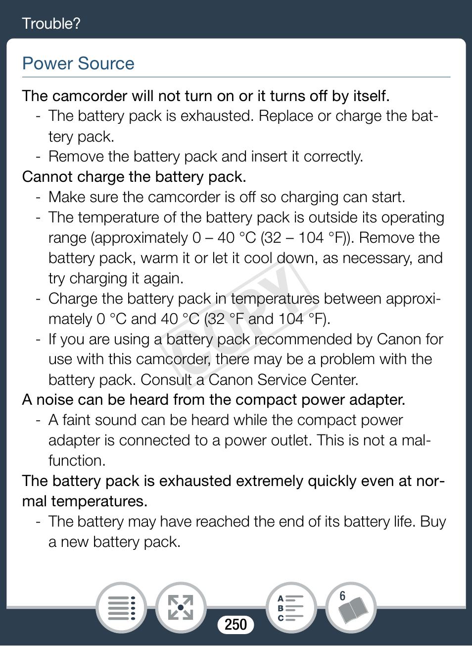 Cop y | Canon VIXIA mini X User Manual | Page 250 / 310