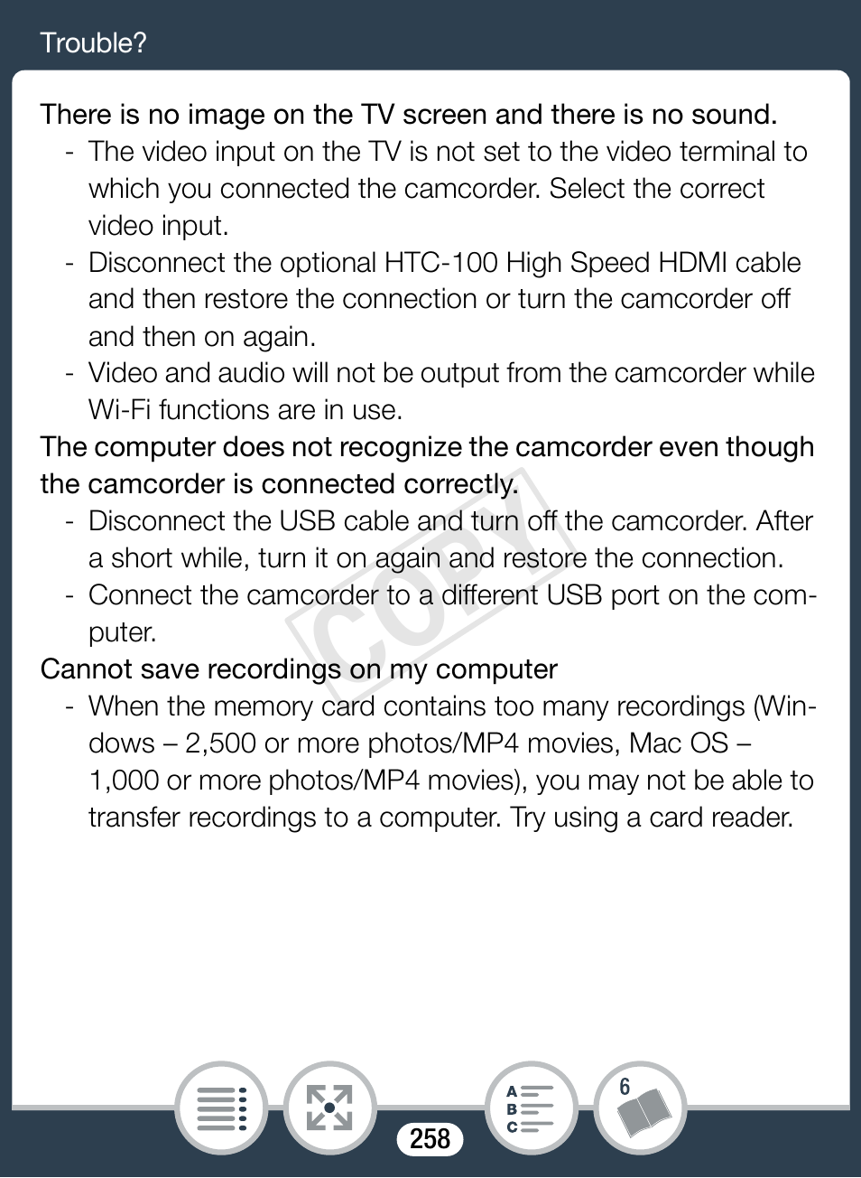 Cop y | Canon VIXIA mini X User Manual | Page 258 / 310