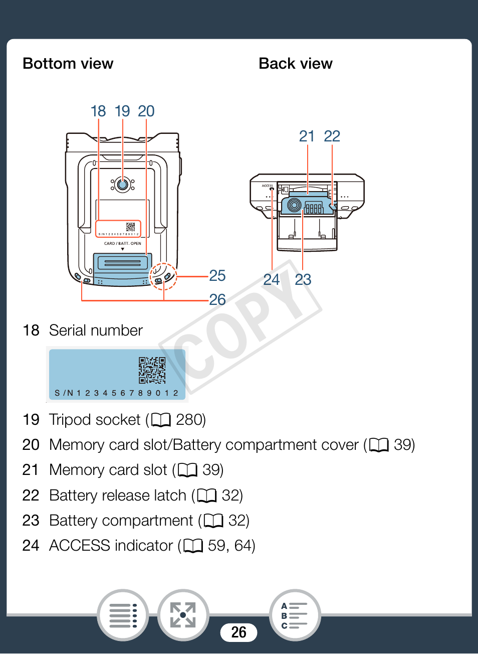 Cop y | Canon VIXIA mini X User Manual | Page 26 / 310