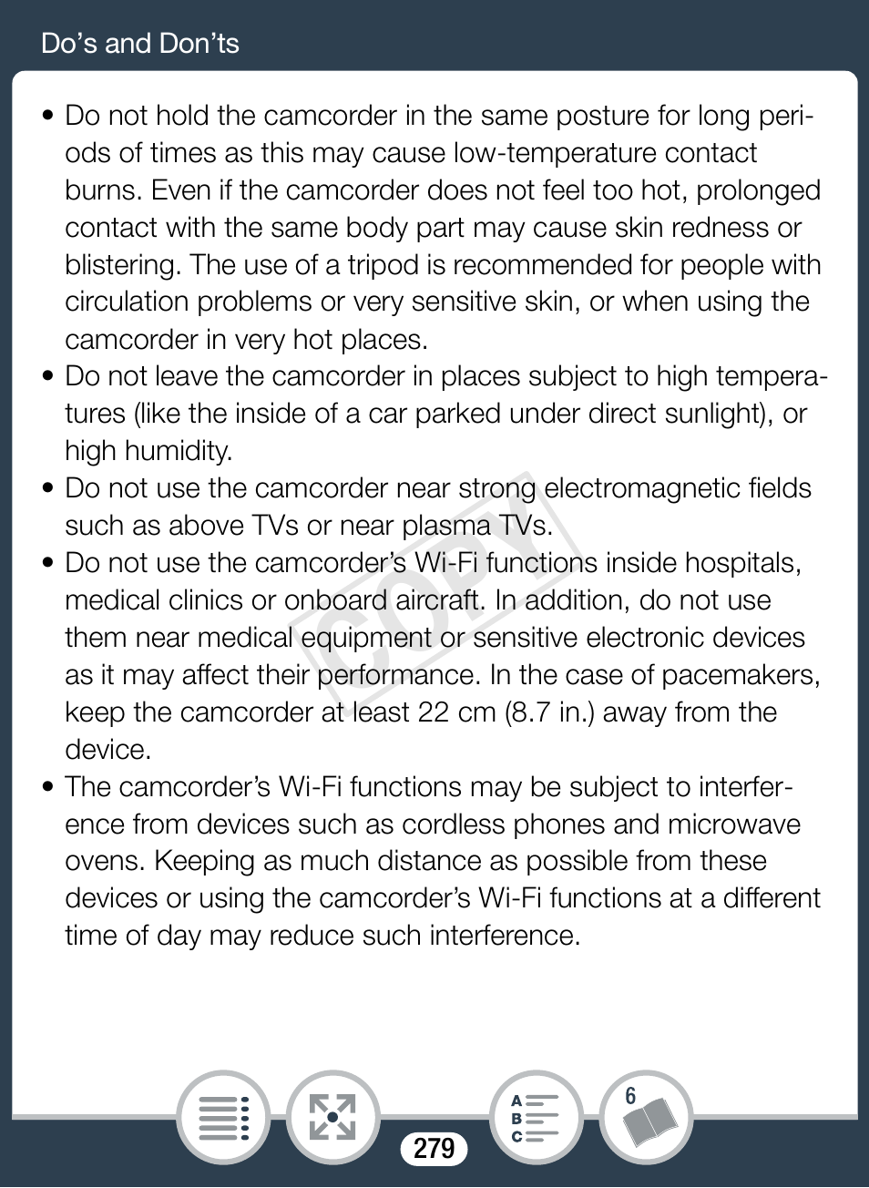 Cop y | Canon VIXIA mini X User Manual | Page 279 / 310