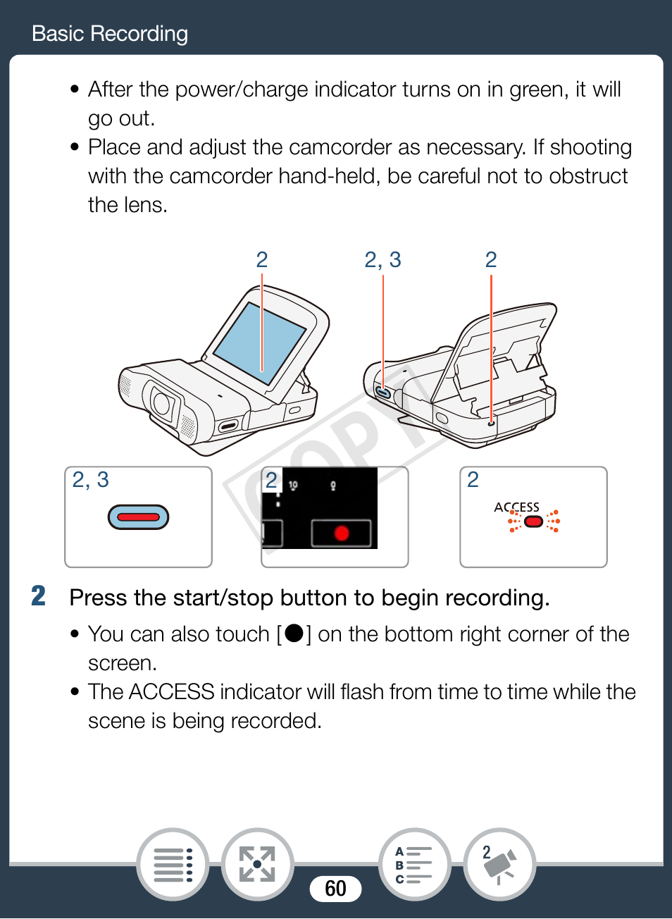 Cop y | Canon VIXIA mini X User Manual | Page 60 / 310