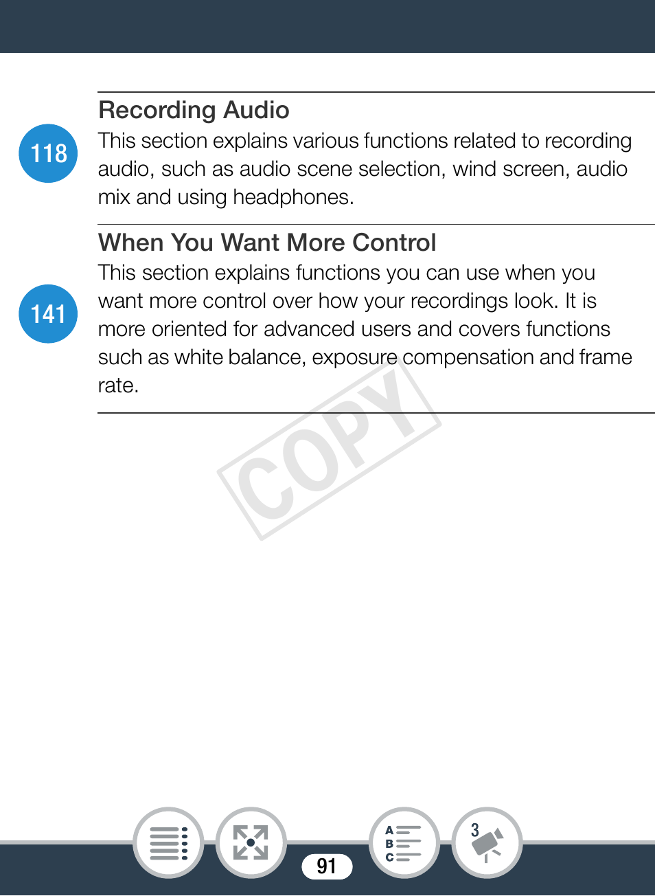 Cop y | Canon VIXIA mini X User Manual | Page 91 / 310