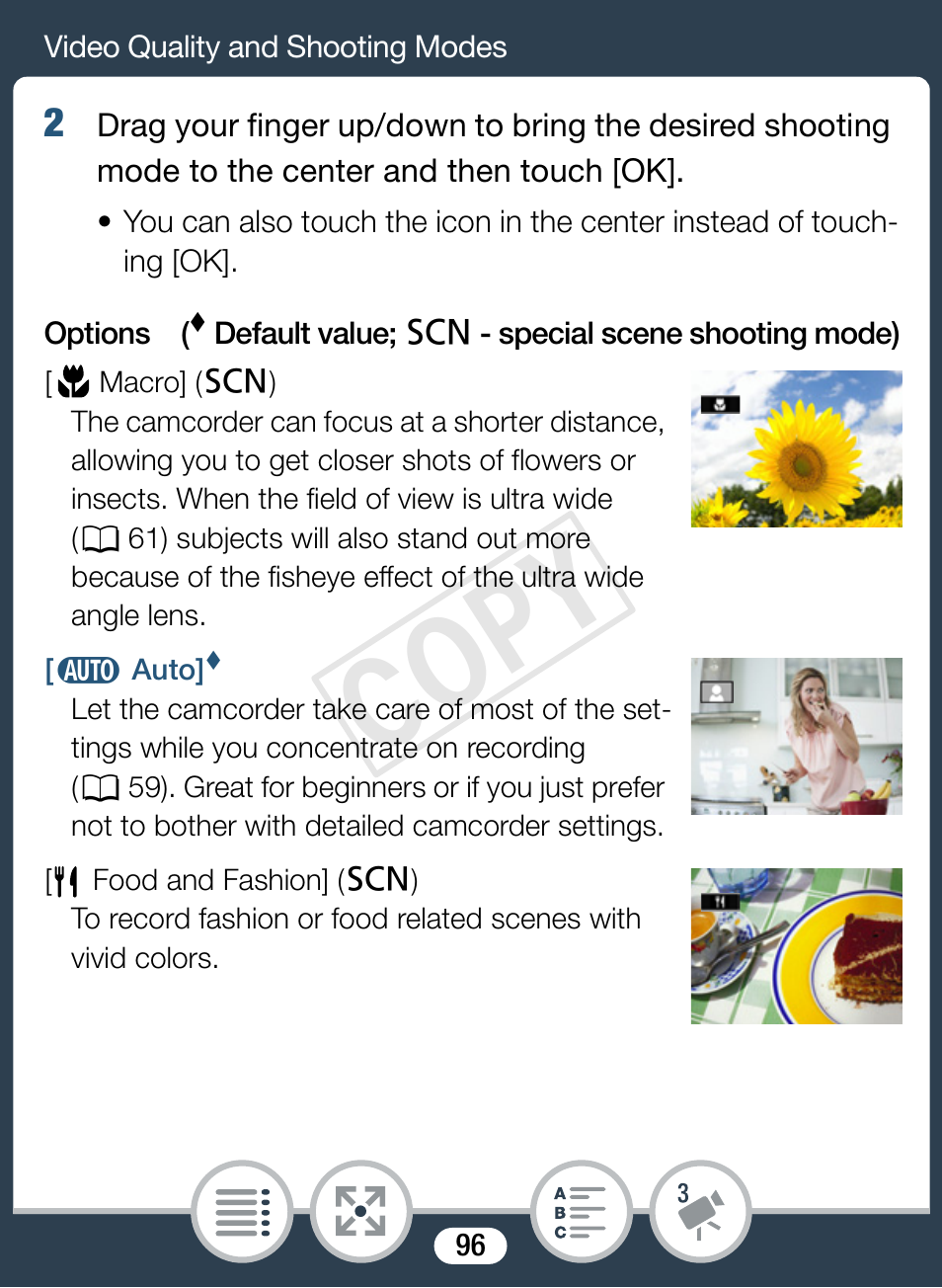 Cop y | Canon VIXIA mini X User Manual | Page 96 / 310