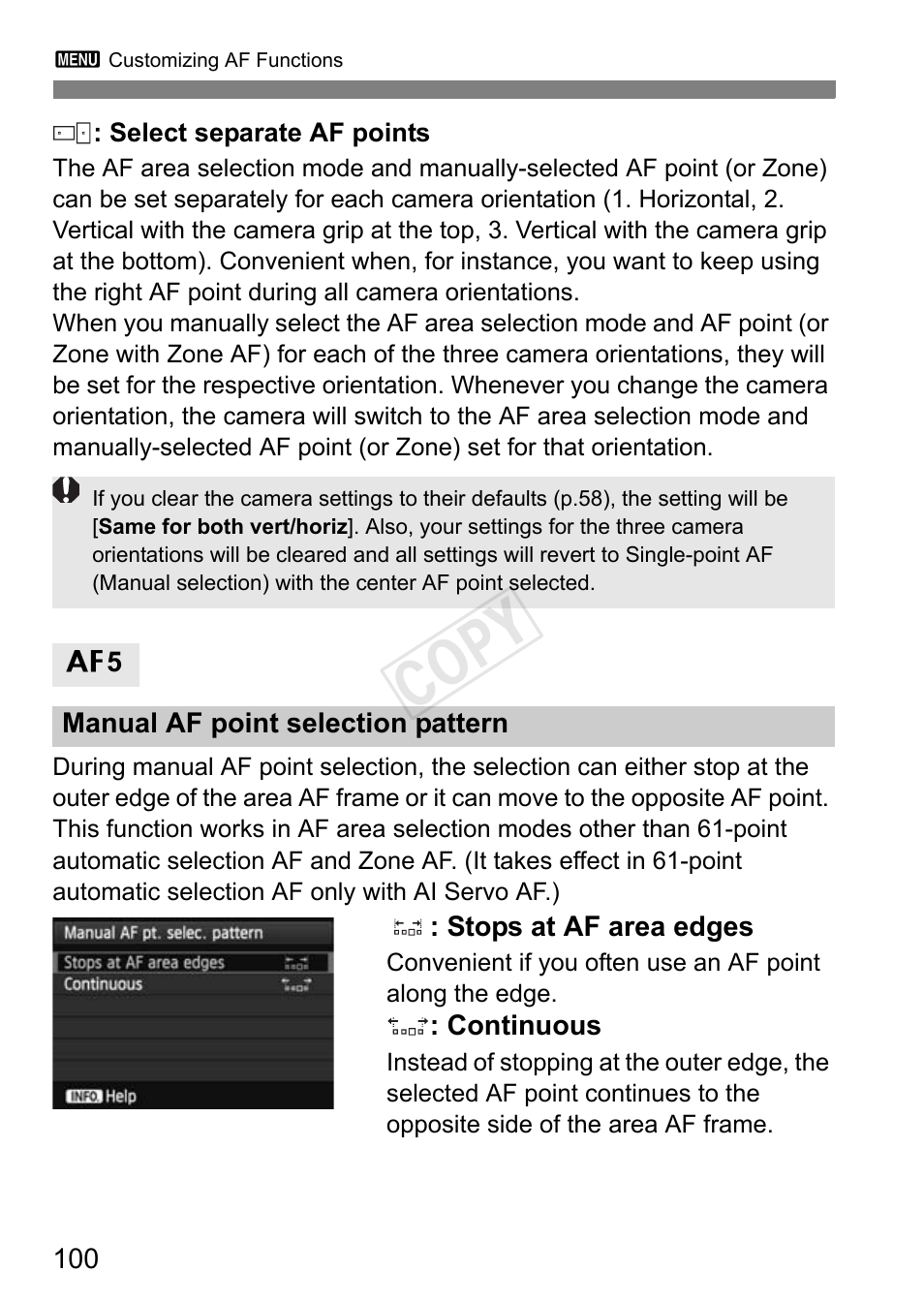 Cop y | Canon EOS-1D C User Manual | Page 100 / 420