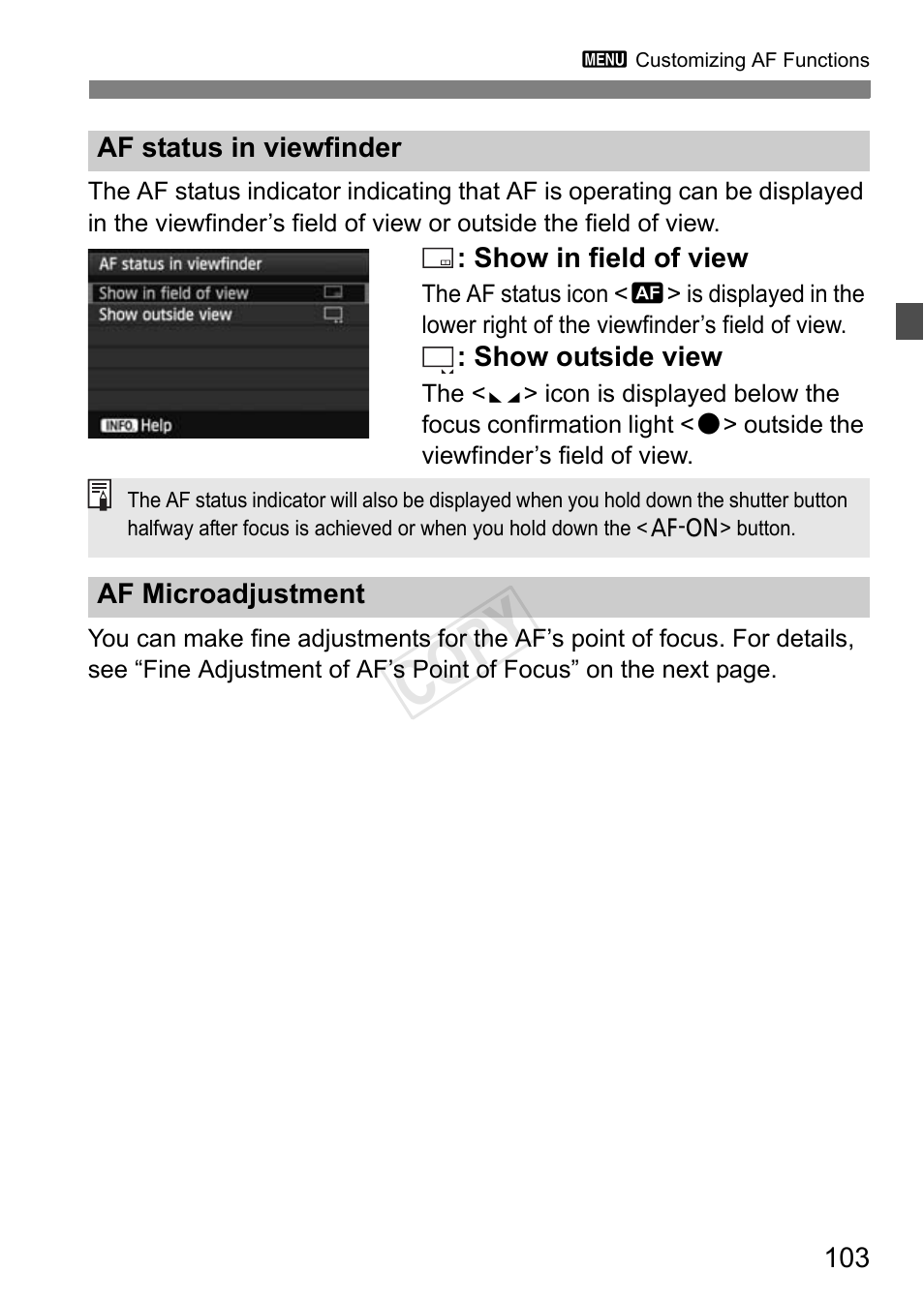 Cop y | Canon EOS-1D C User Manual | Page 103 / 420