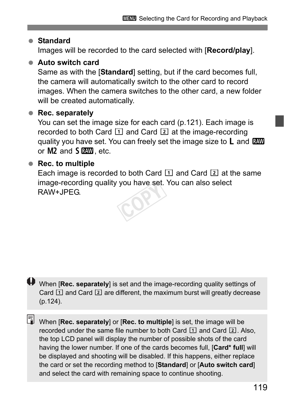 Cop y | Canon EOS-1D C User Manual | Page 119 / 420