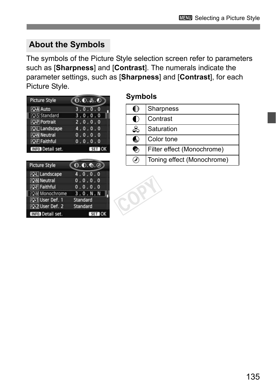 Cop y | Canon EOS-1D C User Manual | Page 135 / 420