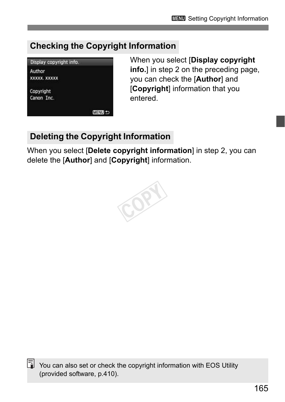 Cop y | Canon EOS-1D C User Manual | Page 165 / 420