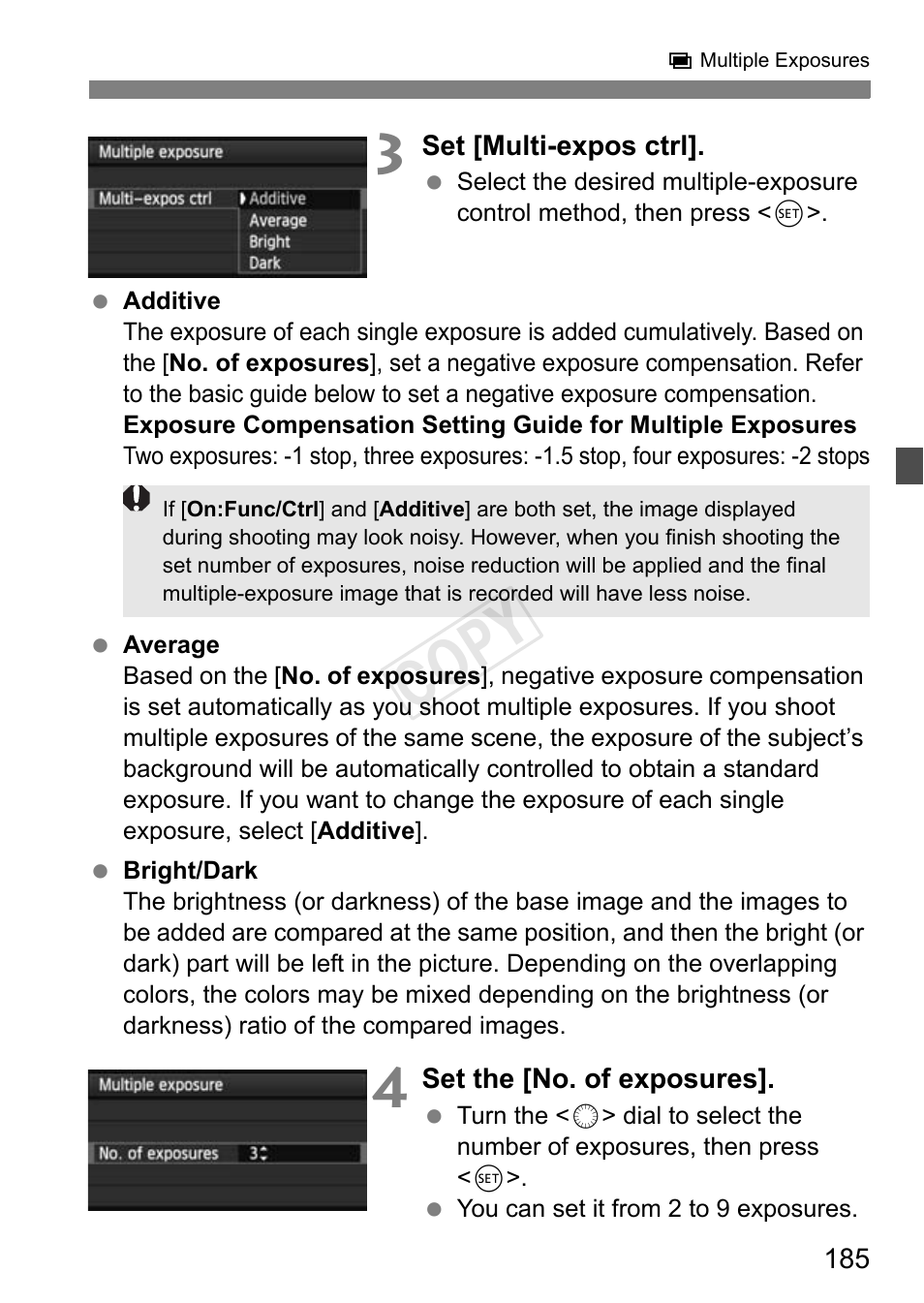 Cop y | Canon EOS-1D C User Manual | Page 185 / 420