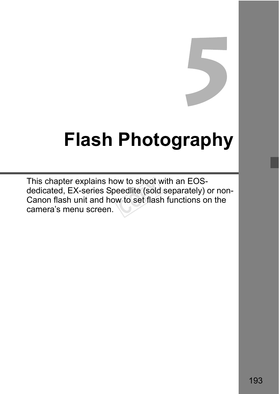 Flash photography, P.193, Cop y | Canon EOS-1D C User Manual | Page 193 / 420