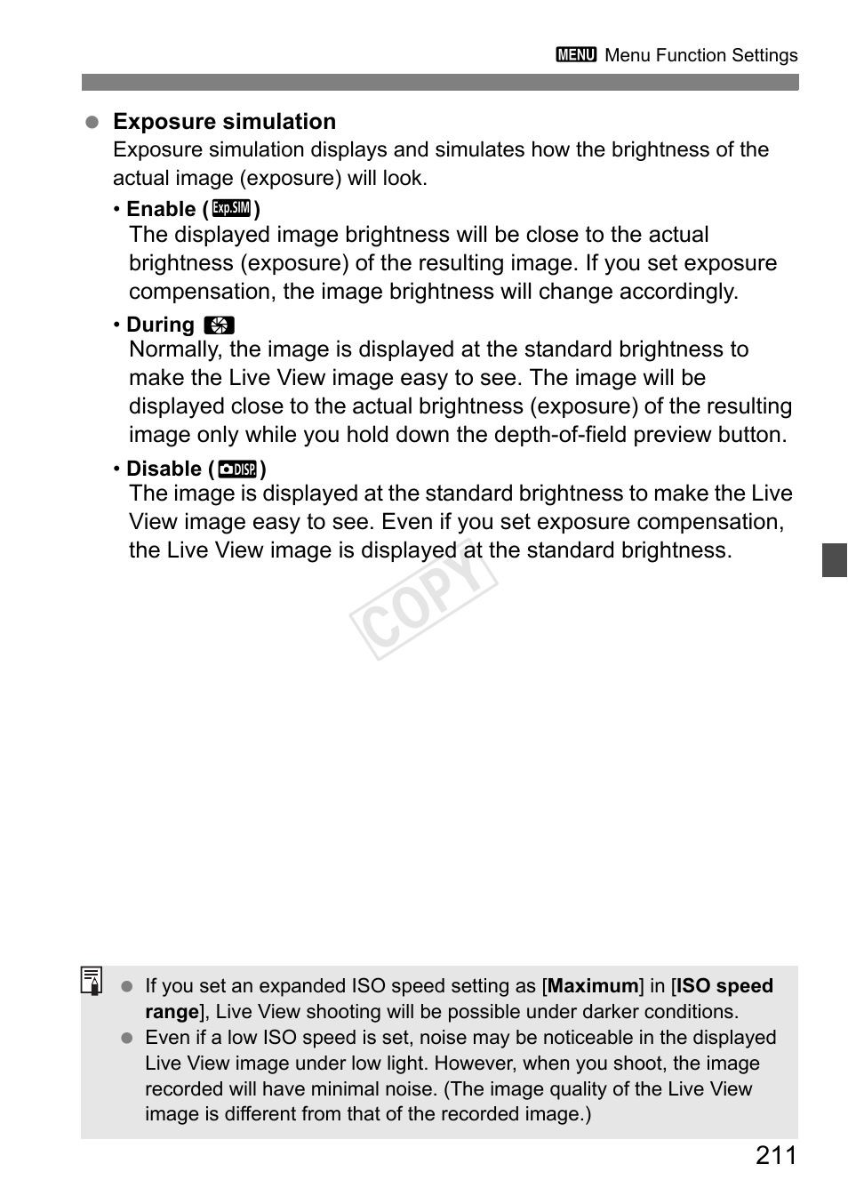 Cop y | Canon EOS-1D C User Manual | Page 211 / 420