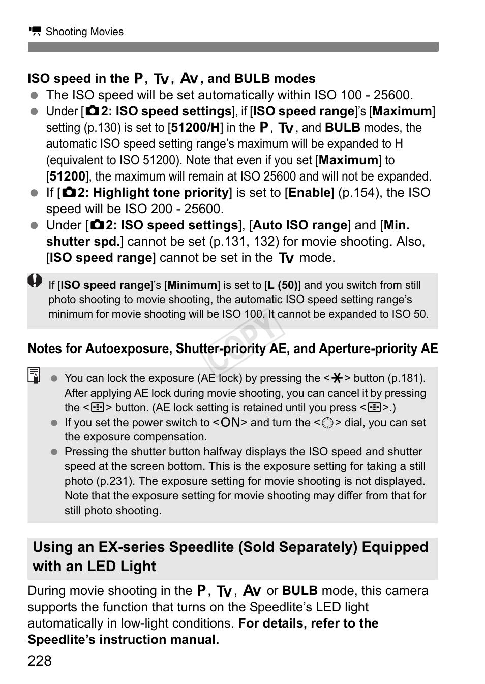 Cop y | Canon EOS-1D C User Manual | Page 228 / 420