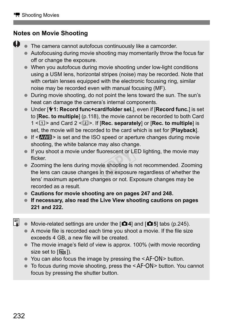 Cop y | Canon EOS-1D C User Manual | Page 232 / 420