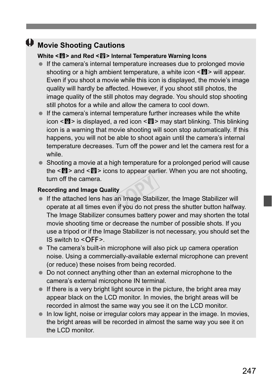 Cop y | Canon EOS-1D C User Manual | Page 247 / 420
