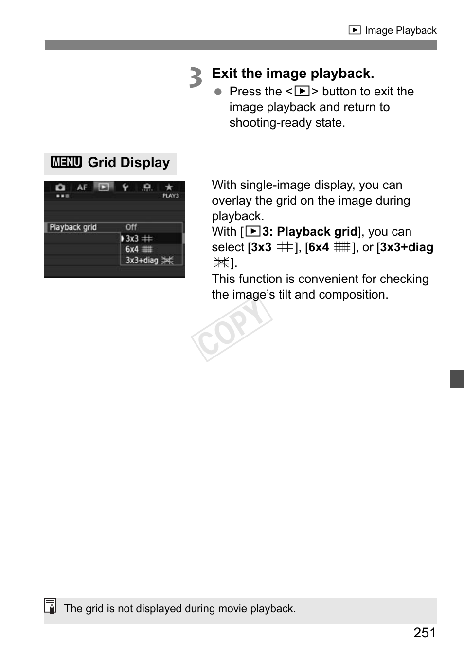 Cop y | Canon EOS-1D C User Manual | Page 251 / 420