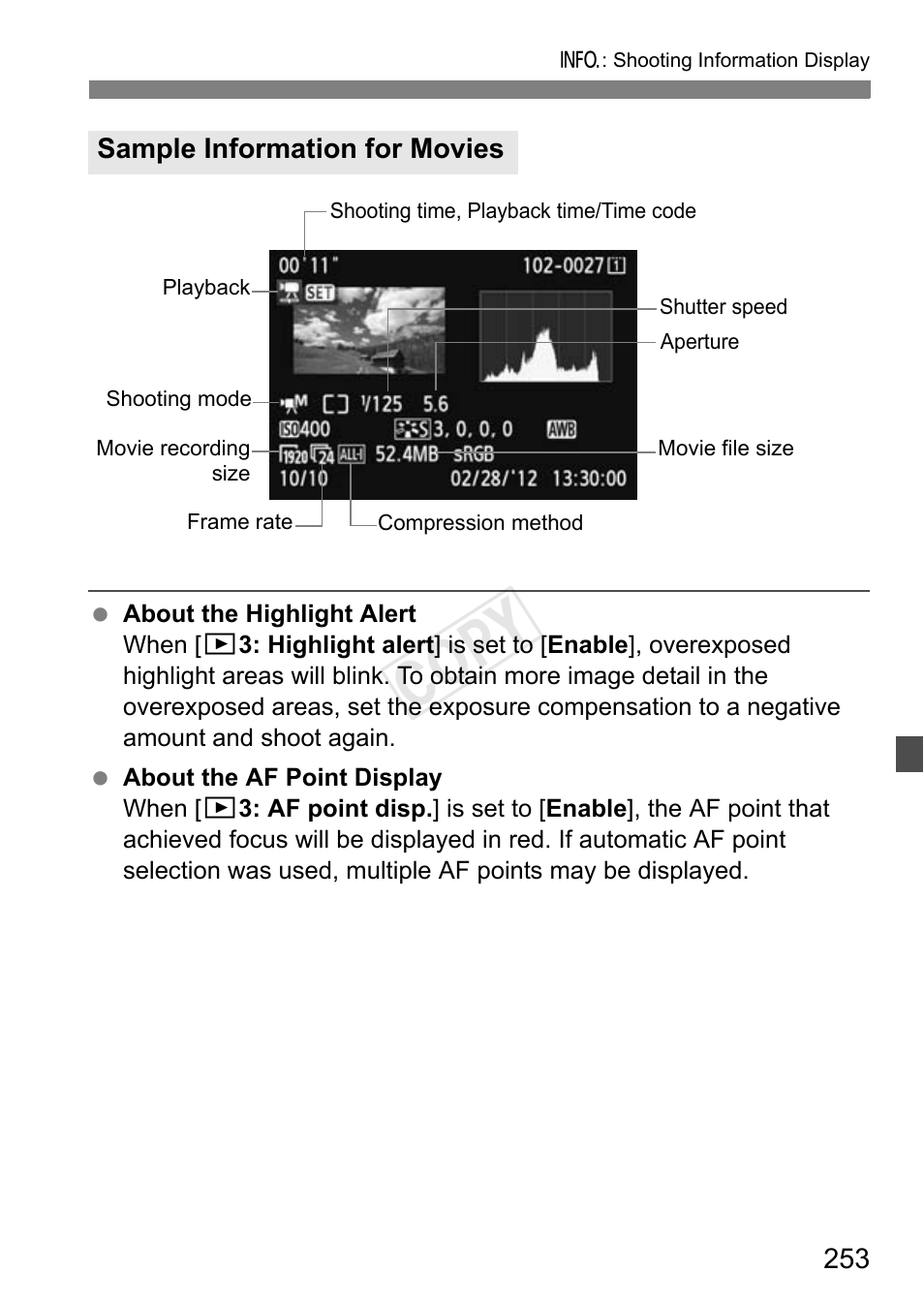Cop y | Canon EOS-1D C User Manual | Page 253 / 420