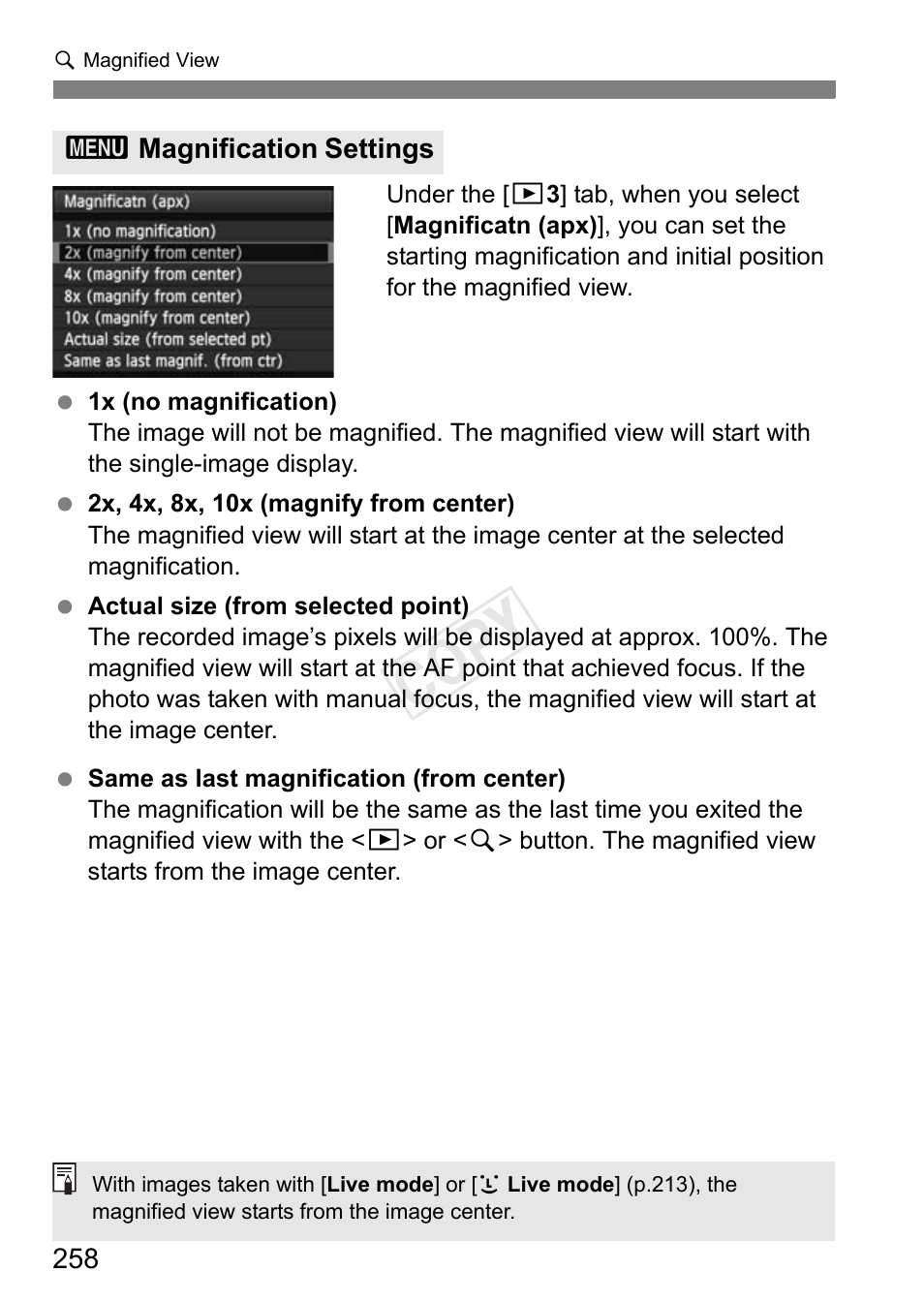 Cop y | Canon EOS-1D C User Manual | Page 258 / 420