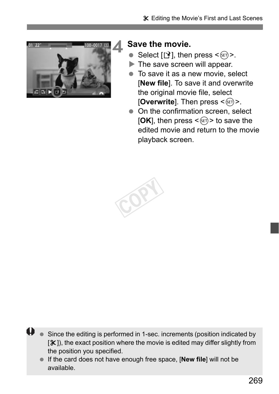 Cop y | Canon EOS-1D C User Manual | Page 269 / 420