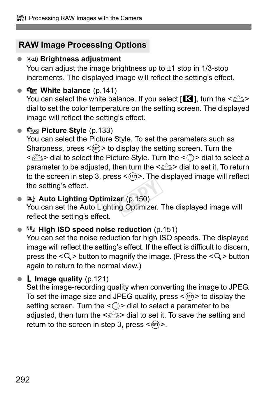 Cop y | Canon EOS-1D C User Manual | Page 292 / 420