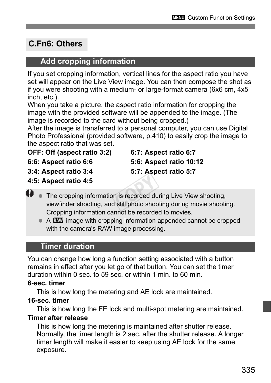 C.fn6: others, Cop y | Canon EOS-1D C User Manual | Page 335 / 420