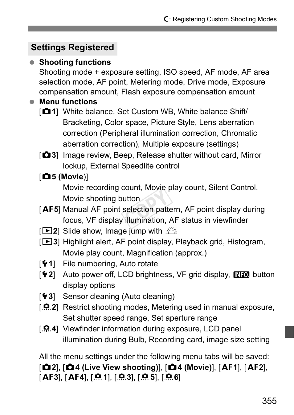 Cop y | Canon EOS-1D C User Manual | Page 355 / 420