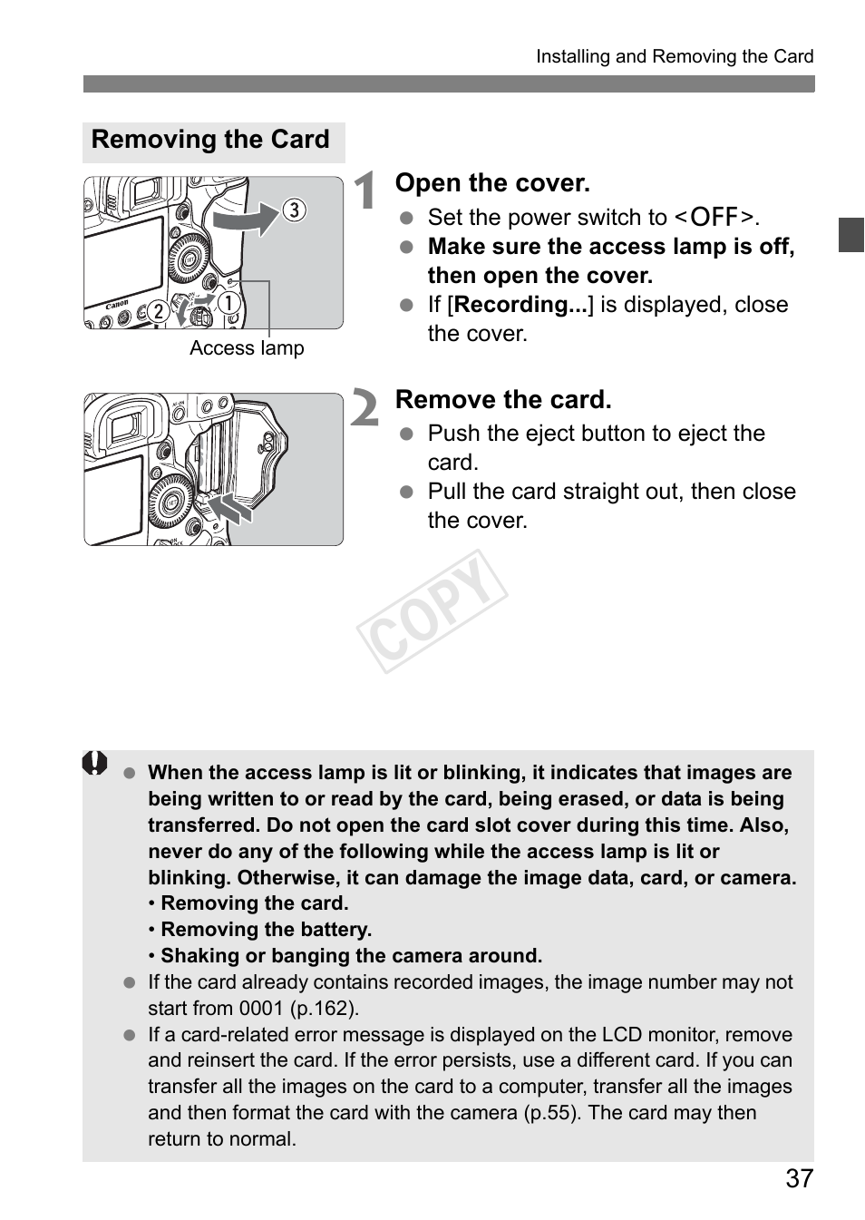 Cop y | Canon EOS-1D C User Manual | Page 37 / 420