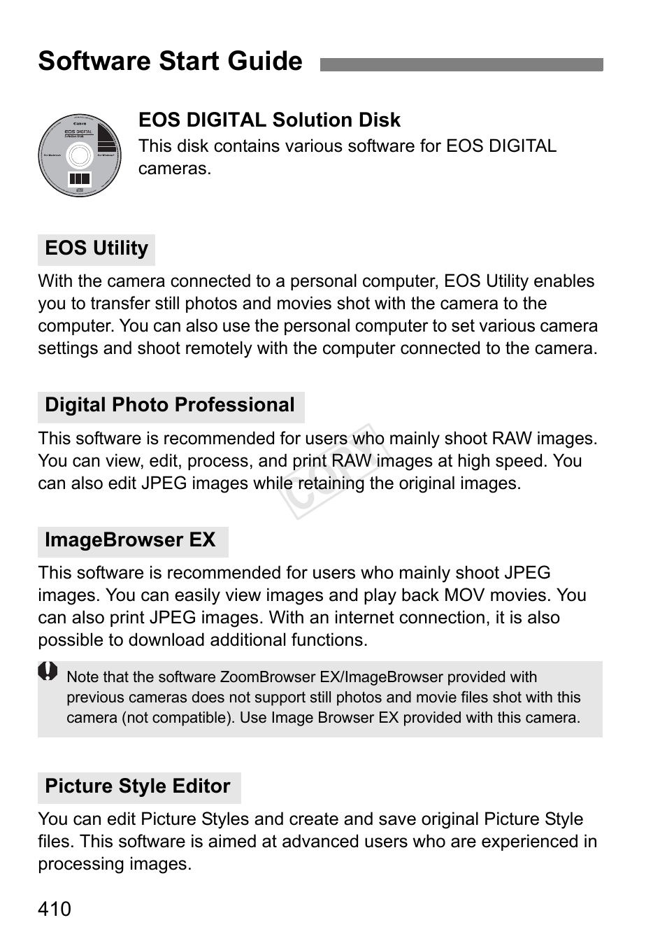 Software start guide, Cop y | Canon EOS-1D C User Manual | Page 410 / 420