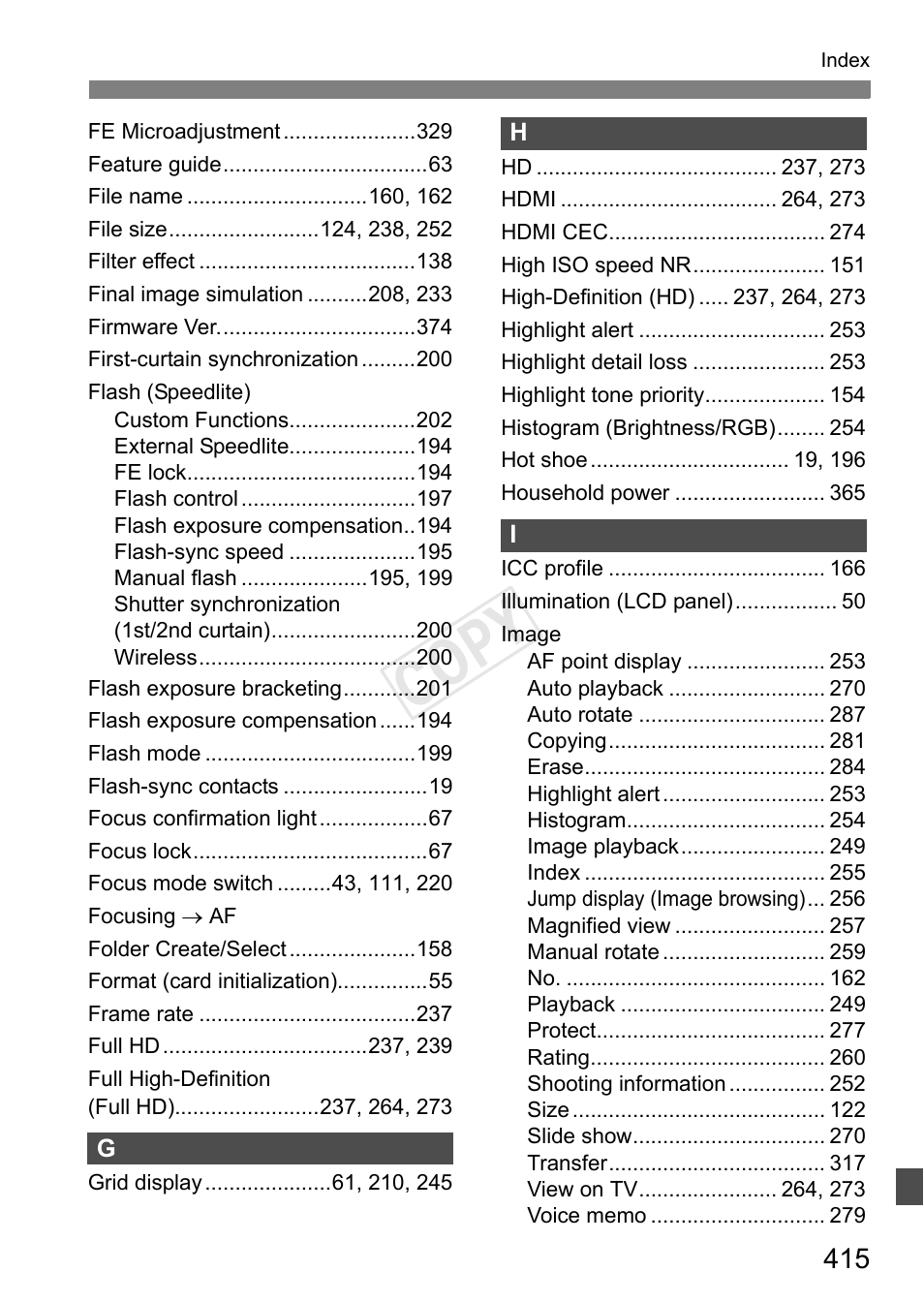 C op y | Canon EOS-1D C User Manual | Page 415 / 420