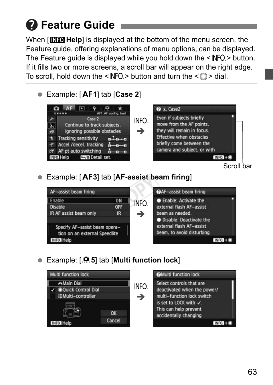 Feature guide, Cop y | Canon EOS-1D C User Manual | Page 63 / 420