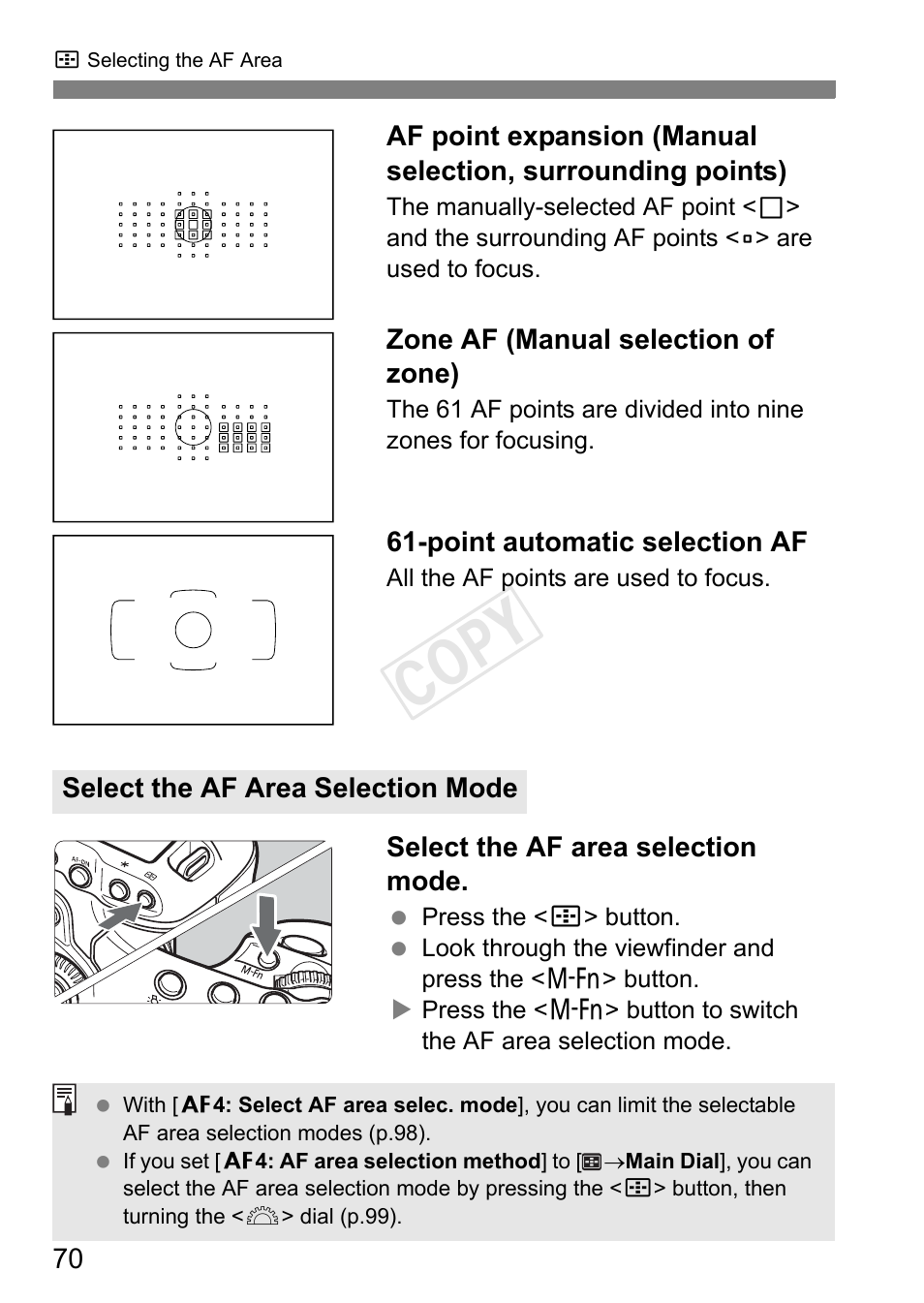Cop y | Canon EOS-1D C User Manual | Page 70 / 420
