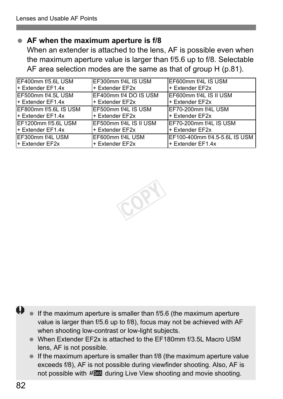 Cop y | Canon EOS-1D C User Manual | Page 82 / 420