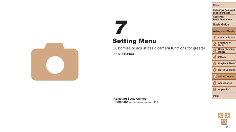 Setting menu | Canon PowerShot ELPH 115 IS User Manual | Page 110 / 151