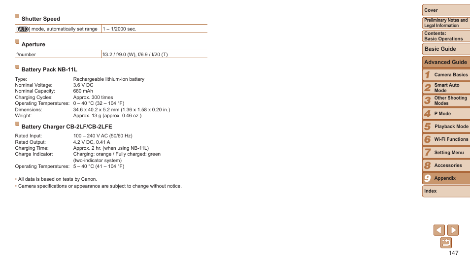 Canon PowerShot ELPH 115 IS User Manual | Page 147 / 151
