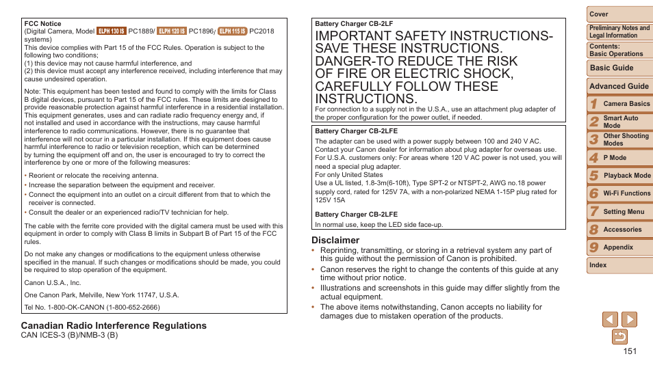 Canon PowerShot ELPH 115 IS User Manual | Page 151 / 151