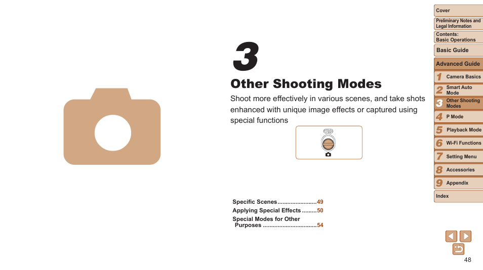 Other shooting modes | Canon PowerShot ELPH 115 IS User Manual | Page 48 / 151