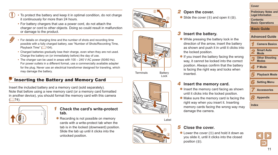 Canon PowerShot A2500 User Manual | Page 11 / 109