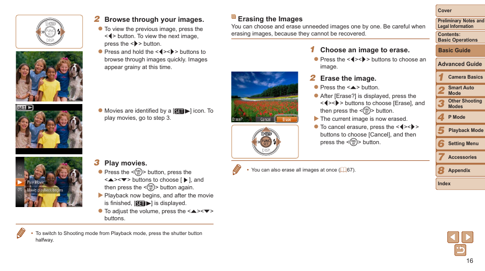 Canon PowerShot A2500 User Manual | Page 16 / 109