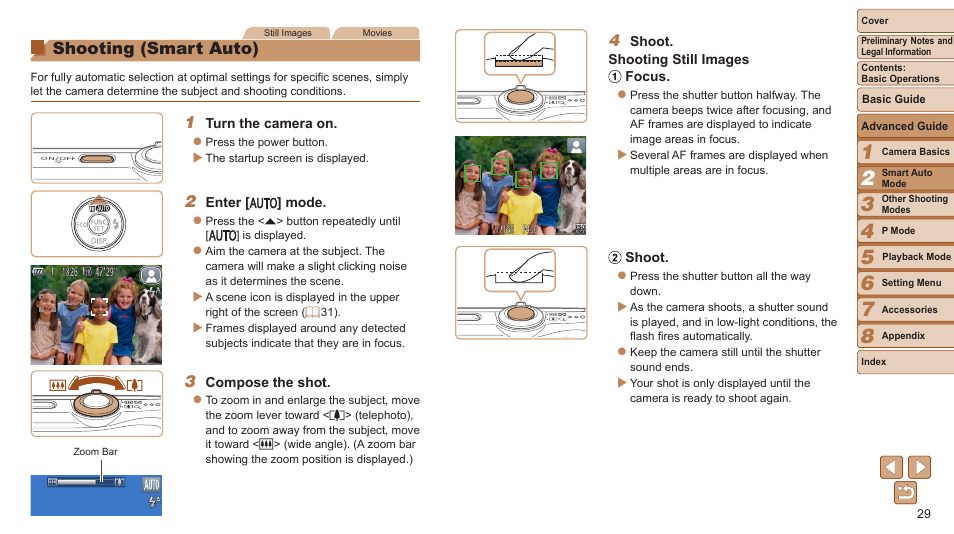 Shooting (smart auto) | Canon PowerShot A2500 User Manual | Page 29 / 109